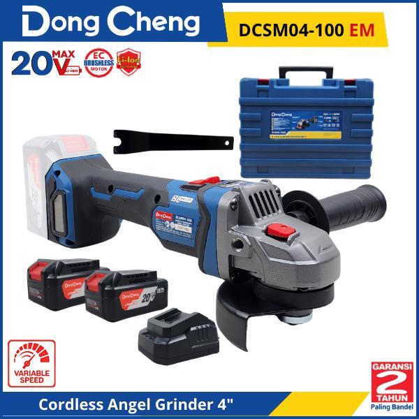 Gambar DongCheng DCSM04-100 EM DCSM04-100 Brushless Angle Grinder 4" Gerinda Baterai VARIABLE SPEED 100MM 20V dari Vins Teknik Bekasi Kota Bekasi Tokopedia