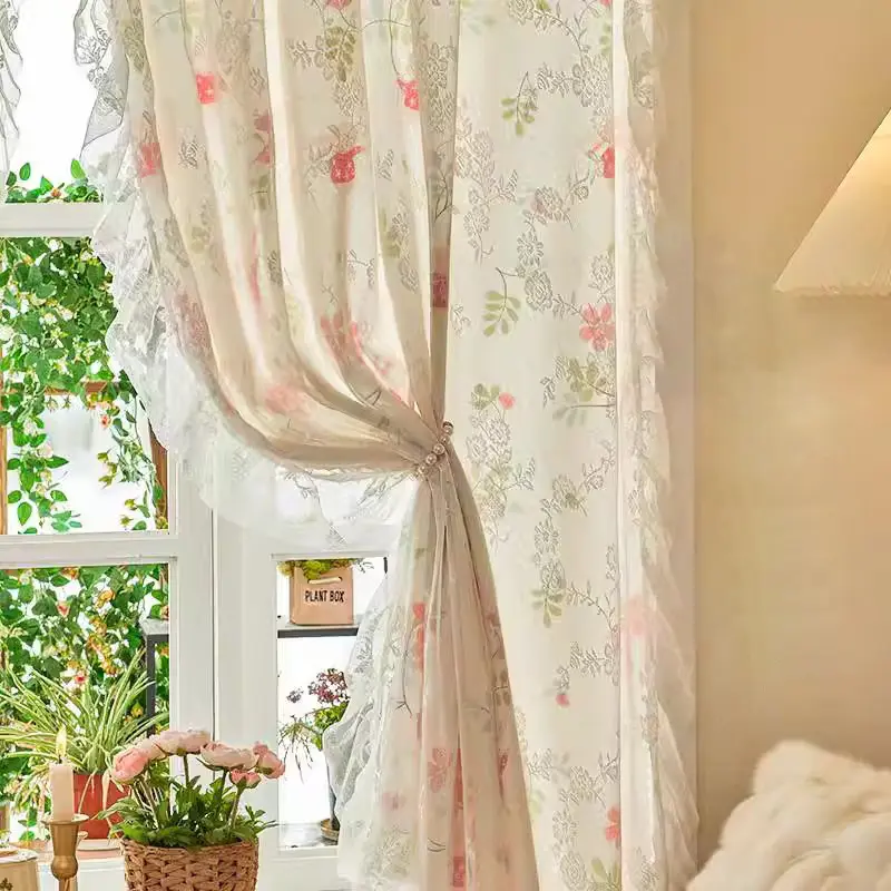 Rèm vải che sáng, ren, không đục lỗ, cho cửa, rèm trang trí nội thất 8