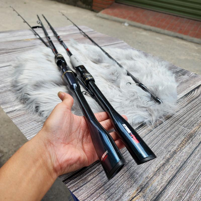 Cần Câu Cá Lure Cemreo Centaurus Ngọn 2 li Có Cần Máy Ngang Và Cần Máy Đứng Bắt Cá Đi Câu Fishing