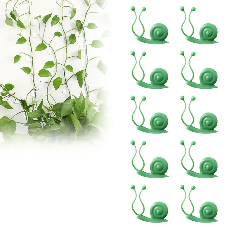 Mini Cute Snail Design Plant Climbing Wall Clip, Self Adhesive Plant Wall Clip for Climbing Plants, Multipurpose Plant Climber Support 0