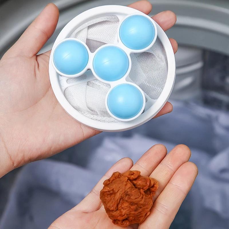 [Ready] Washing Machine Hair Filter Cleaning Mesh Bag / Floating Pet Hair Lint Mesh Remover Pouch / Laundry Washing Machine Lint Catcher flowerdance 6