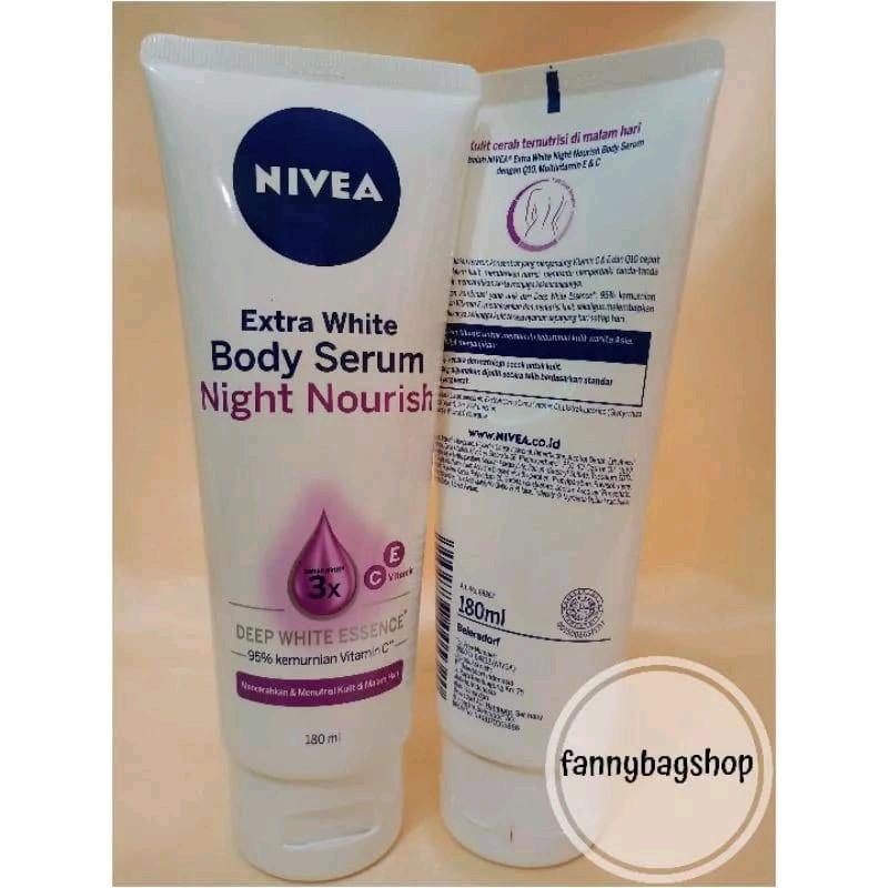 [isi 2 pcs] Paket Twins Nivea Body Serum Night Nourish 180ml 1