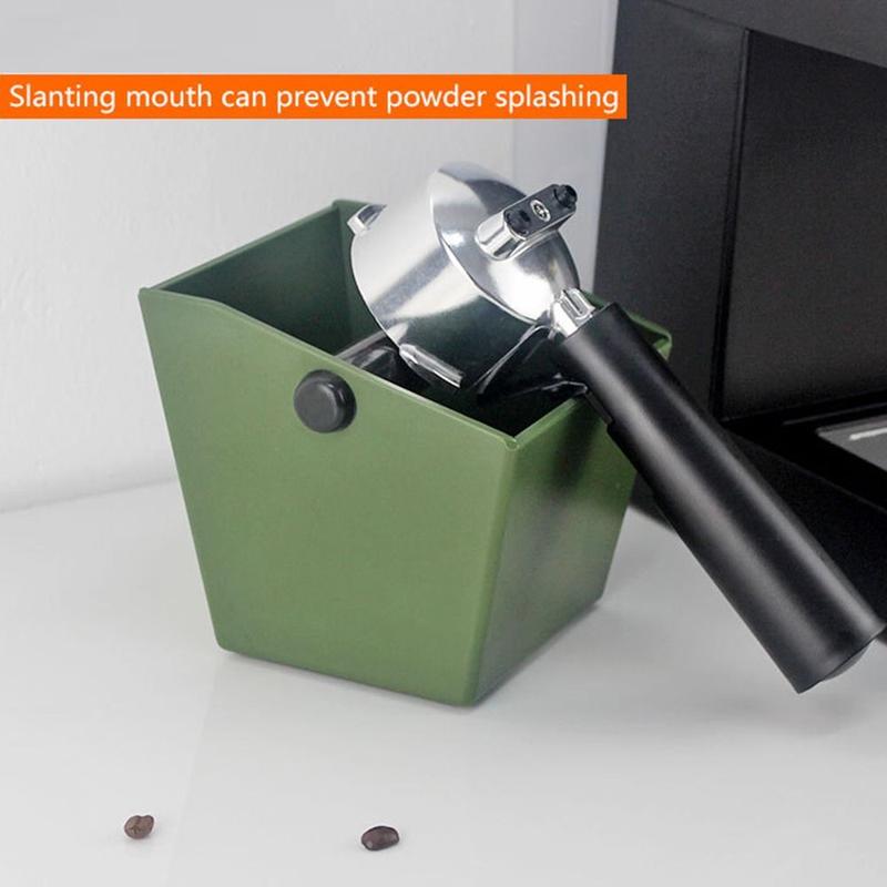 Anti Slip Coffee Grounds Bucket Semi-automatic Diagonal Mouth Espresso Dump Bin Removable Knock Bar Space Saving Coffee Waste Bar Home 3