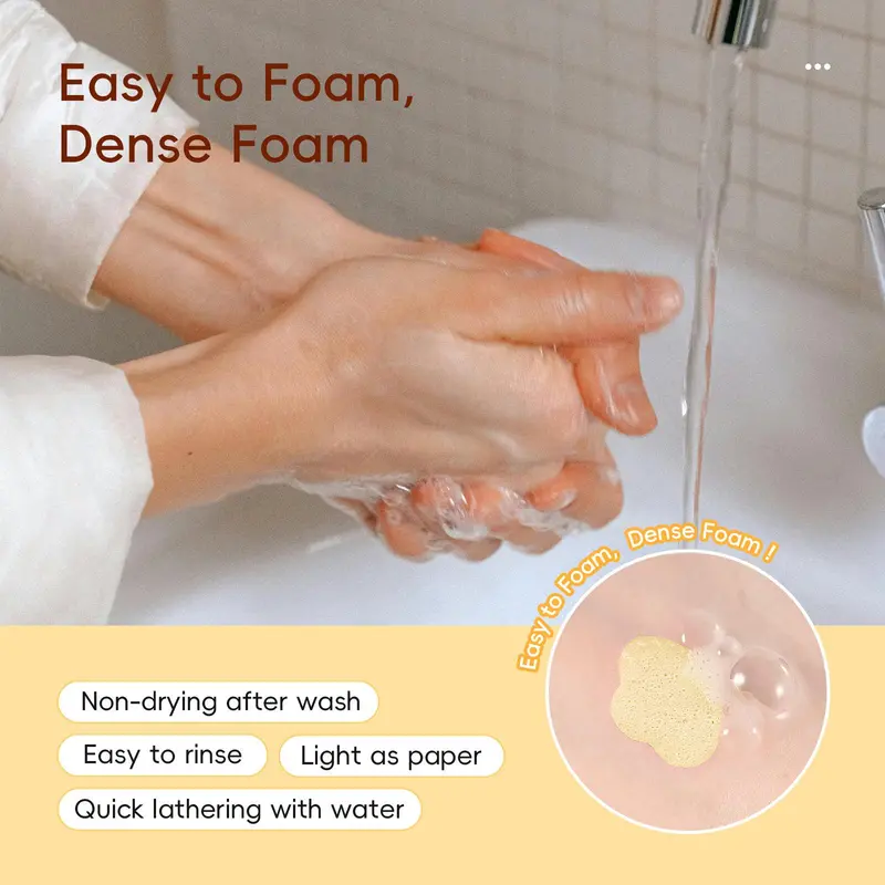Portable Hand Washing Soap Sheets, 3 Boxes Disposable Soluble Mini Soap, Cleansing & Moisturizing, Scented Hand Wash Sheet for Travel Outdoor Use 5