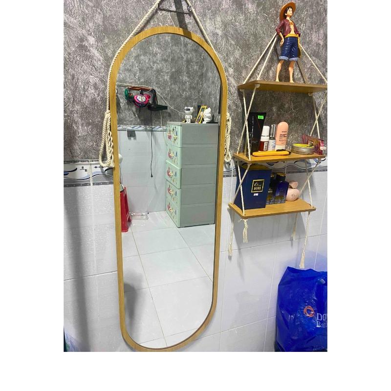  Combo 3 món Gương toàn thân viền gỗ 40x120cm 1 kệ decor 3 tầng Decor Phòng  1 gương tròn trang diểm 25cm Trang Trí Nhà . tặng đủ phụ kiện decor Đồ Chơi 