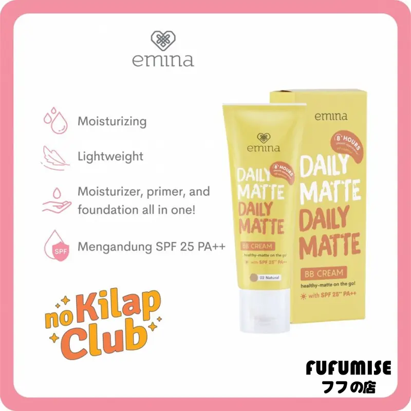 FUFUMISE | EMINA Daily Matte Series | Loose Powder 20g | Compact Powder | BB Cream | Bedak Tabur | Bedak Padat | BPOM Wajah Foundation 5