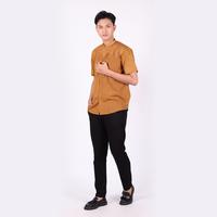 Gambar Baju Koko BHS Cosmo Ishaq Dark Tan - L dari SarungBHS Kab. Gresik 5 Tokopedia