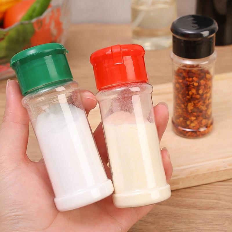 1/3Pcs Clear Plastic Spice Bottles Salt Pepper Shaker Seasoning Jars Container BBQ Condiment Bottles with Lids Kitchen Tools 2