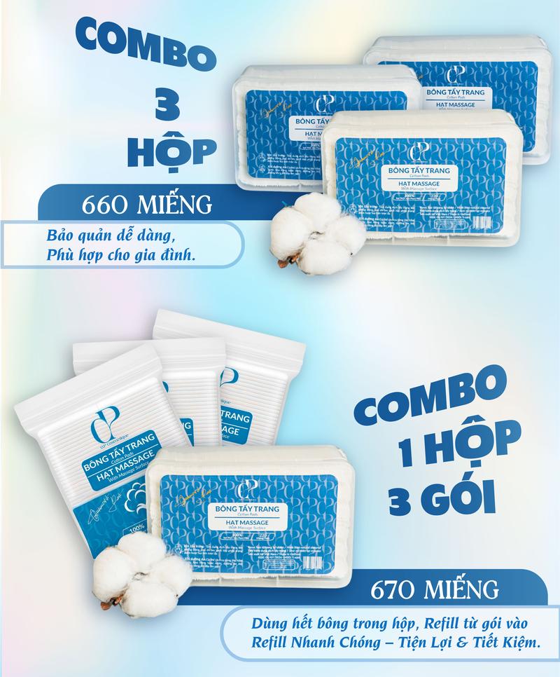 Product Introduction of Combo Bông Tẩy Trang Ép Định Hình Q.P Cosmétique Không Xơ Rách, Hạt Massage Sạch Sâu 29