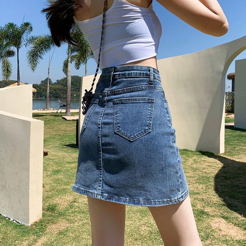 ROK JEANS PENDEK WANITA HW ROK MINI-R007 2