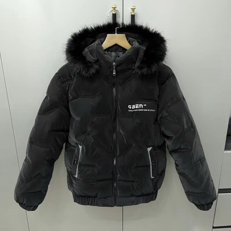  áo phao nam mũ lông ,chất bóng lì kèm mũ lông tháo rời dày dặn  phù hợp với thời tiết giá rét #áokhoáchóttikotk Menswear Kem áo  lông  nam 