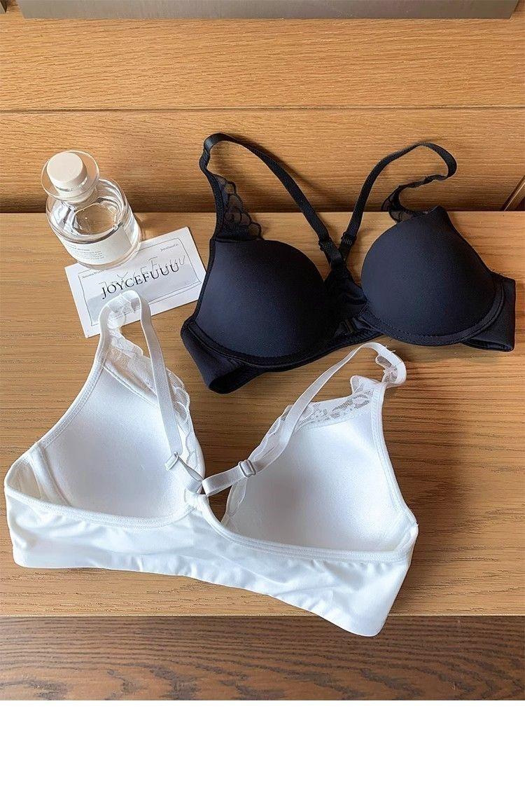 Product Introduction of Button-Forward Sexy Lace Bra With Beautiful Back Underwear Women'S Push-Up Anti-Sag Comfortable Soft Underwire Bra 11
