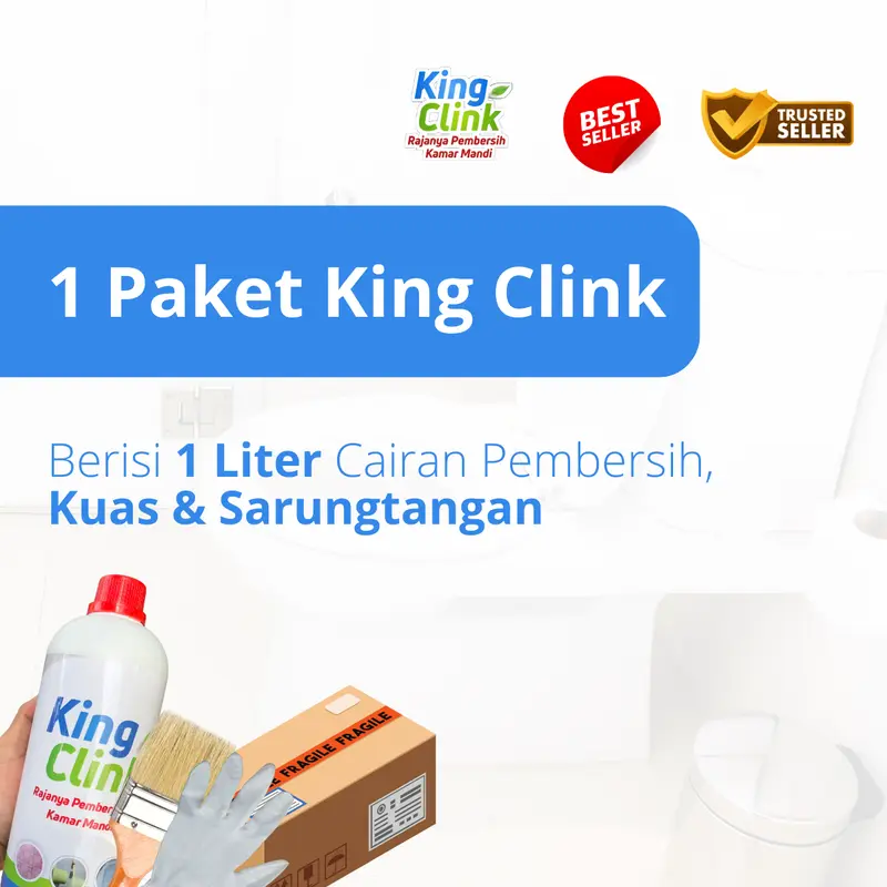 Paket 2 Botol King Clink Pembersih Kamar Mandi Ampuh Cairan Plastik 2
