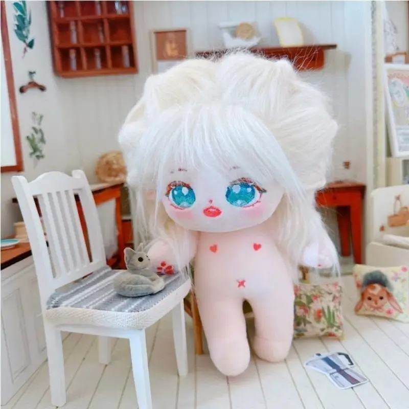 20cm Cotton Doll/Plush Toy Doll/Crazy and Cute Hair Doll/Non Attribute Naked Doll Set Toys/Christmas Gift 4
