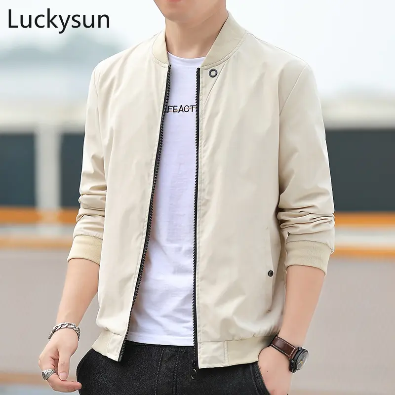 Áo Khoác Nam, Thời Trang Thường Ngày Hàn Quốc, Thoải Mái Và Bền, Cổ Bóng Chày, Phong Cách Lelaki Menswear Jacket