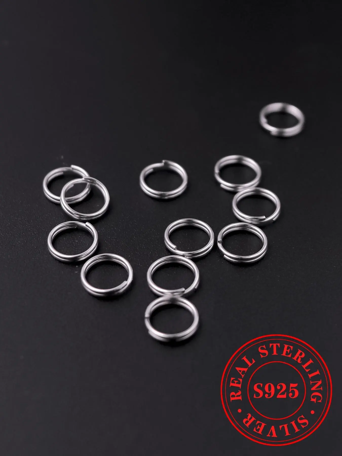 S925 Sterling Silver Double Ring Open Ring, DIY Necklace Bracelet Connection Ring, Jewelry Accessories for Women & Men