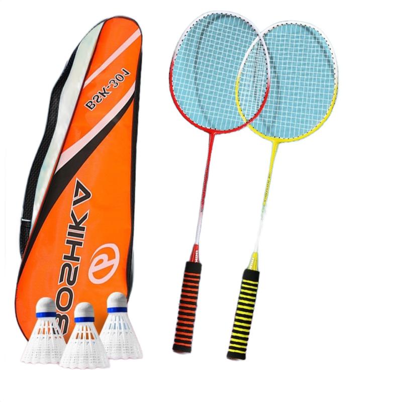 Bộ vợt cầu lông siêu nhẹ cán vợt, tặng 3 quả cầu, hàng chất lượng cao - Sport, sử dụng sợi ca r bon có độ đàn hồi tốt và siêu cứng nanoflare fl