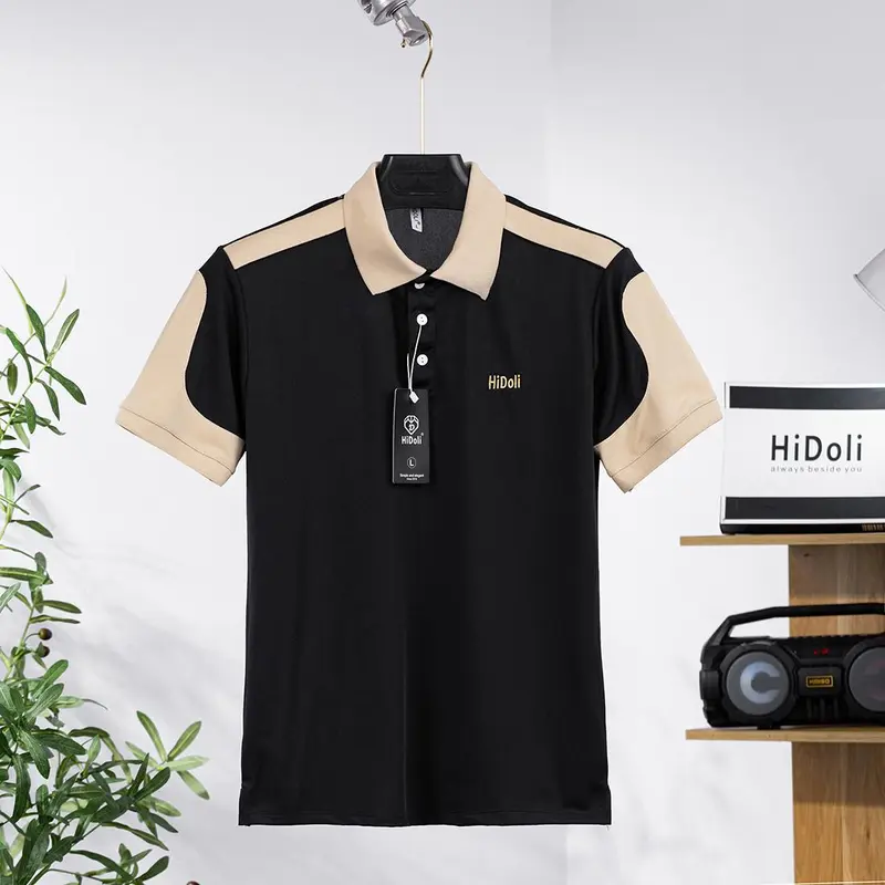 Áo thun polo nam cao cấp phối màu vai siêu đẹp co dãn 4 chiều dày dặn 1