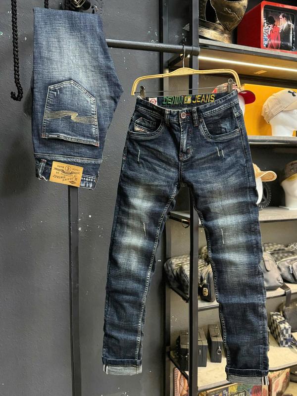 [GIÁ MỞ BÁN] [3K DENIM Jean Denim Guangzhou - 3KM1]  QUẦN JEANS XAM XANH ĐẬM TÚI THÊU MẠNG CHỈ FORM SLIM 	 J3750