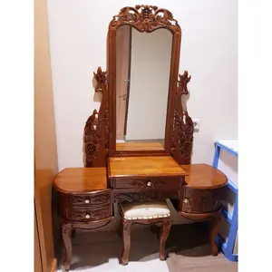 Meja Rias Tolet kayu Jati Ukir Jepara