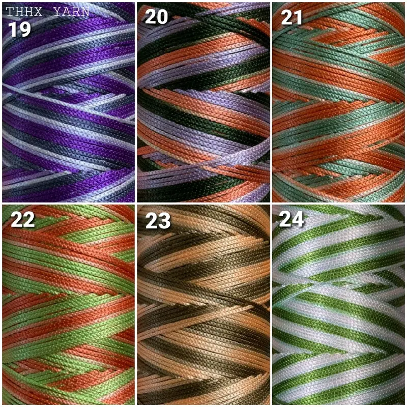 Sợi Dù màu loang- trọng lượng 200g- Chiều dài 400m- Cỡ sợi 1mm -  Công dụng móc túi xách, giày dép, nón 0