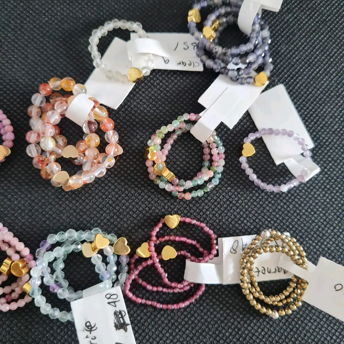 Cincin Bead Crystal Batu Alam