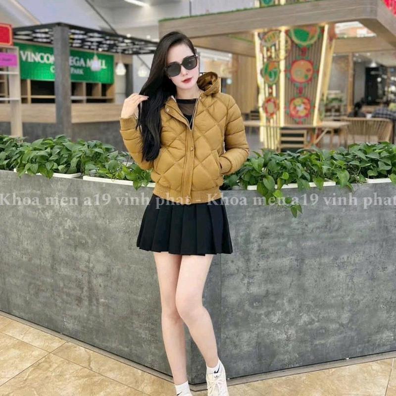 Áo khoác phao nữ siêu nhẹ trần trám lót lông Top Women Jacket Nhung 3