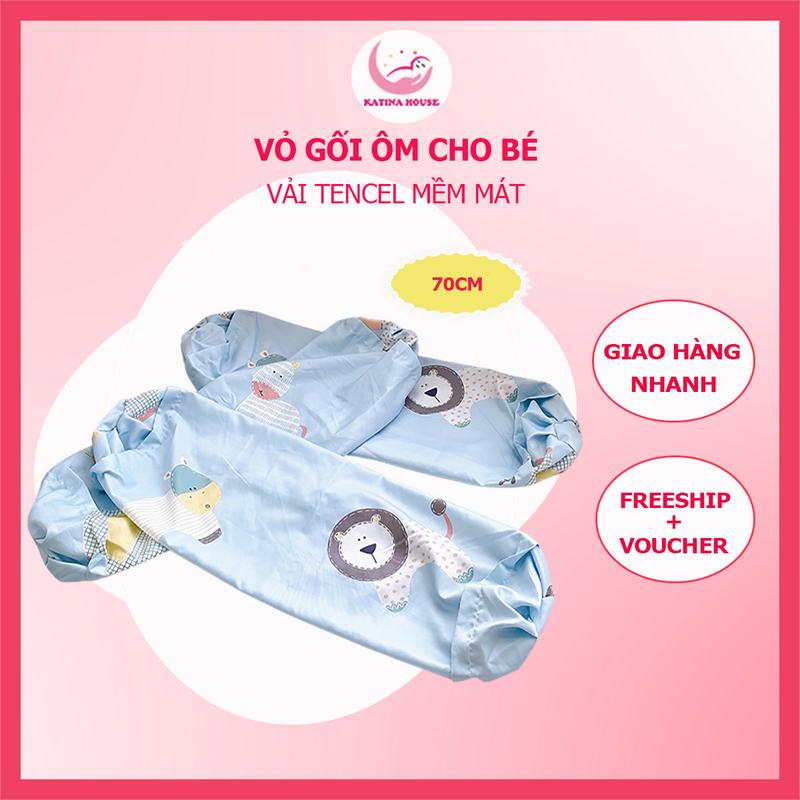 Vỏ gối ôm trẻ em 70cm Katina House, vải Tencel mềm mại thoáng mát, thấm hút tốt