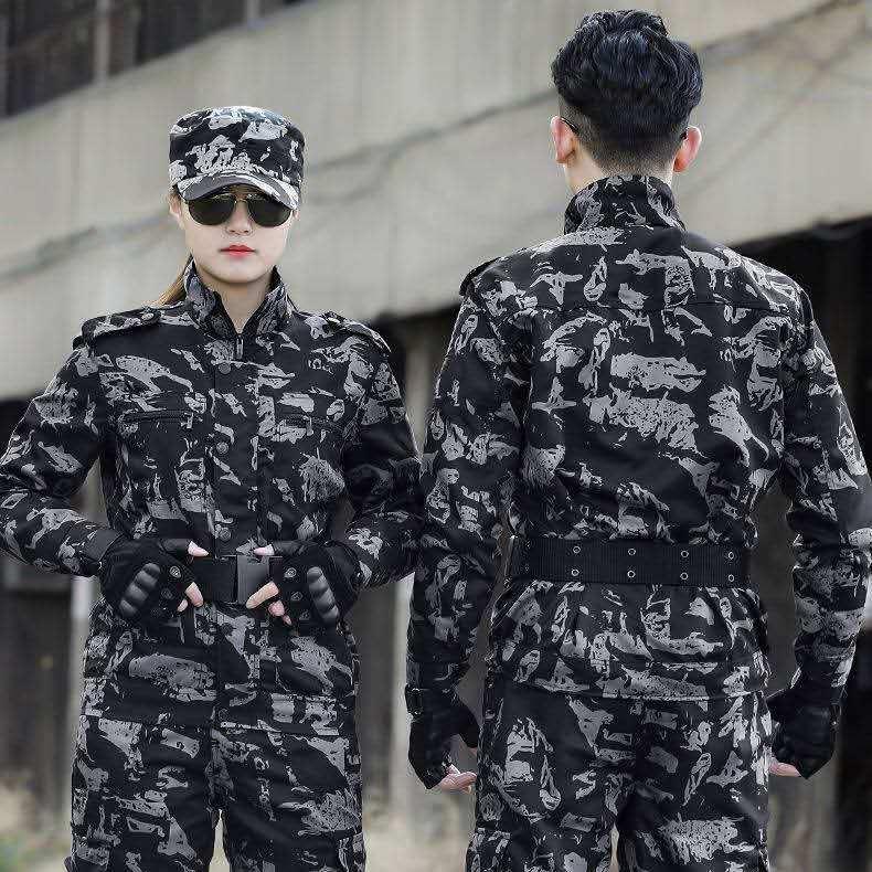 Quần áo ngụy trang, Bộ đồ nam, Mùa xuân và mùa thu, Dày dặn, Thích hợp cho thợ điện và thợ hàn, Phục Hồi ô tô, Chống Mài mòn, Quần áo bảo hộ lao động, Thích hợp cho nam và nữ, Quần áo huấn luyện quân sự Menswear Sơ Mi Có Cổ Shirt 1