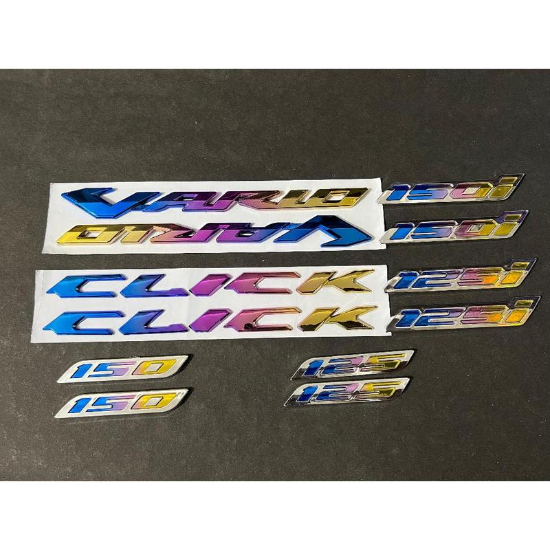 Emblem Vario Click Beat Scoopy  Rainbow Bahan Plastik Keras Tebal warna warni harga 2 pcs 2