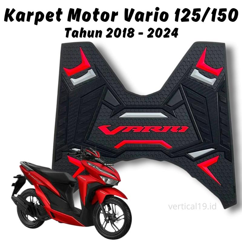 Karpet Motor Vario 125 / 150 tahun 2018 s/d 2023 Bahan Karet Tebal new Keset Motor vario  150 karpet  vario 2