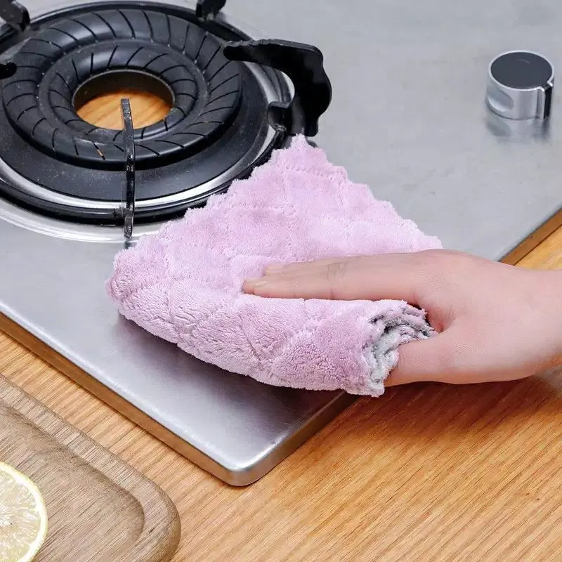 TERLARIS 1 Lusin Kain Lap Bahan Microfiber Ukuran 24x14 / Kain Lap Piring Kain Dan Alat Dapur Anti Minyak cleaning 0