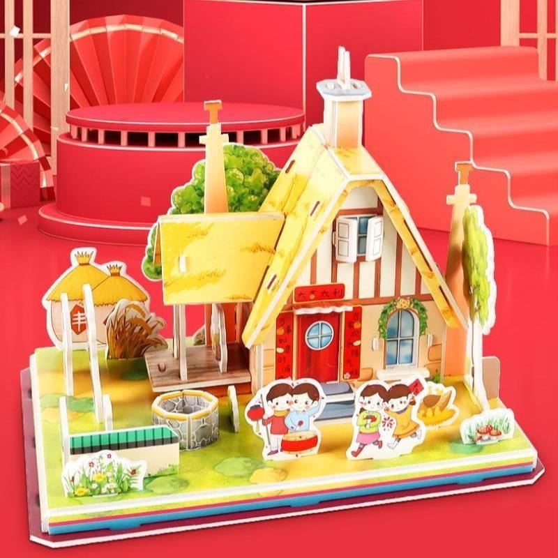 Mô Hình 3D "Xuân Quê" - Đồ chơi lắp ráp mô hình 3D bằng xốp Đồ chơi thông minh cho bé Bộ Lắp Ráp Tháo Lắp