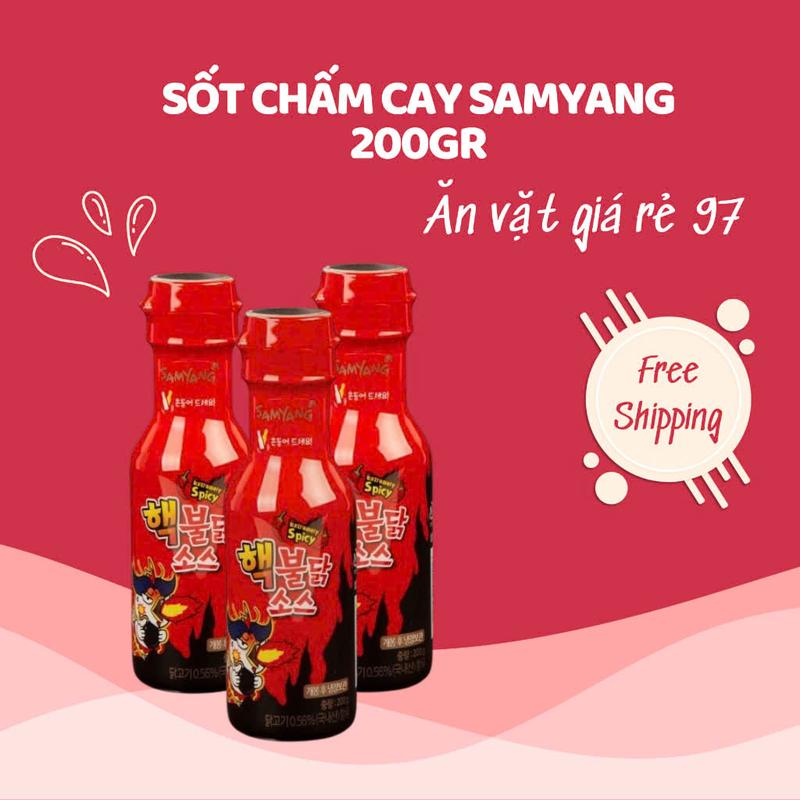  Sốt Chấm Buldak Siêu Cay SAMYANG Hot Nhất Hàn Quốc CHAI 200G - Ăn Vặt Giá Rẻ 97 