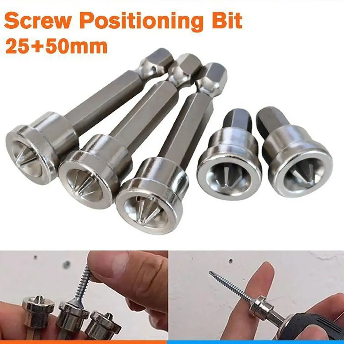 5pcs Magnetic Positioning Screwdriver Bits Screw Positioning Bit Hex Shank Screw Positioning Bit