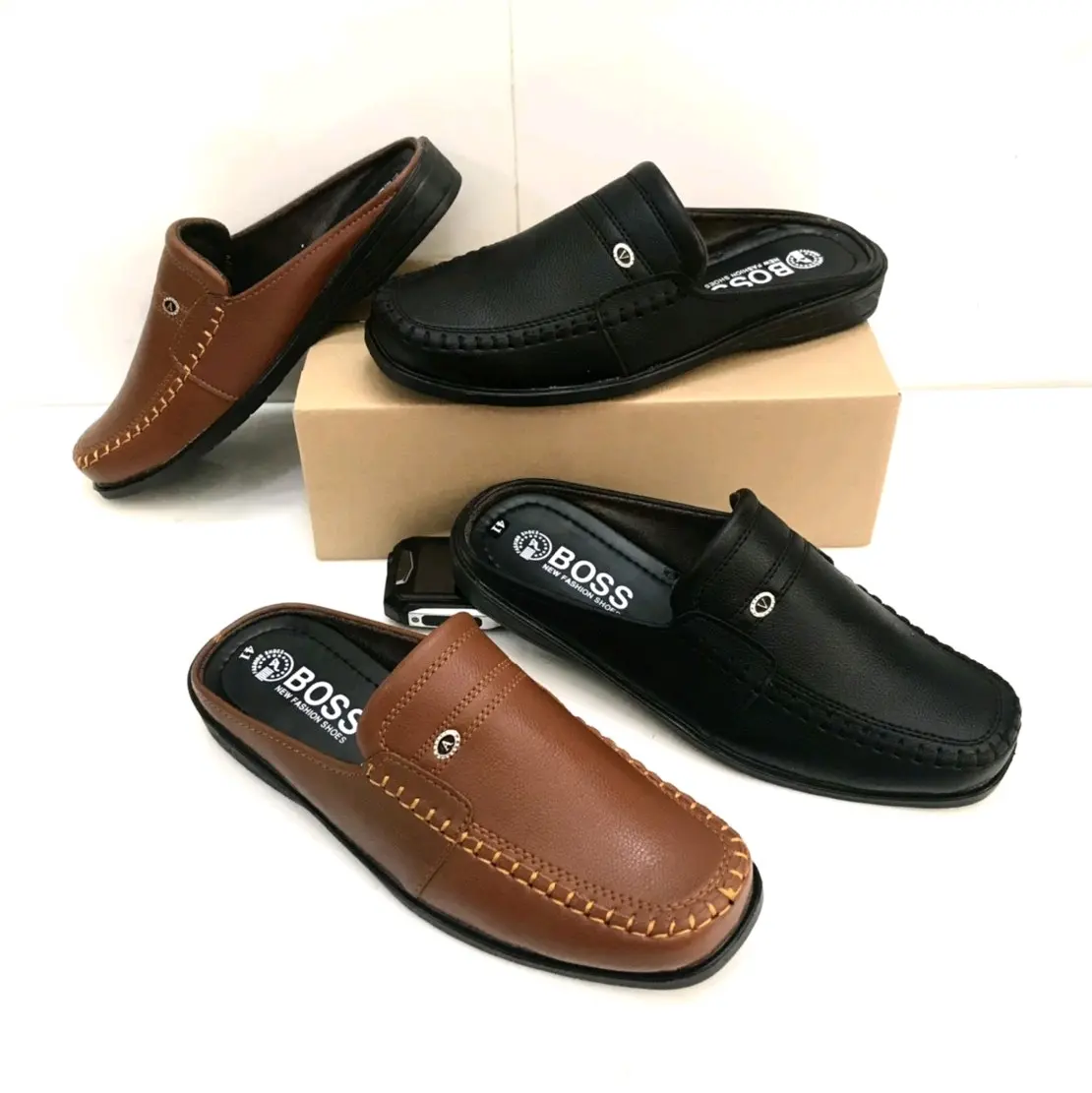 Dép bít mũi nam mẫu mới..da mềm..size từ39-43 .đế khâu sẵn rất chắc chắn