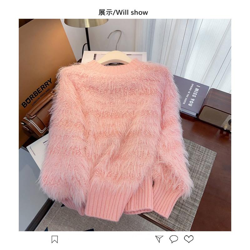 Product Introduction of Áo Chui Đầu Lông Chồn, Nhẹ Nhàng, Dành Cho Phụ Nữ, Hàng Mới Về 2024, Dày Dặn, Sợi Pha Lê Cao Cấp Áo Len Dệt Kim Nhung dẻo Mềm 18