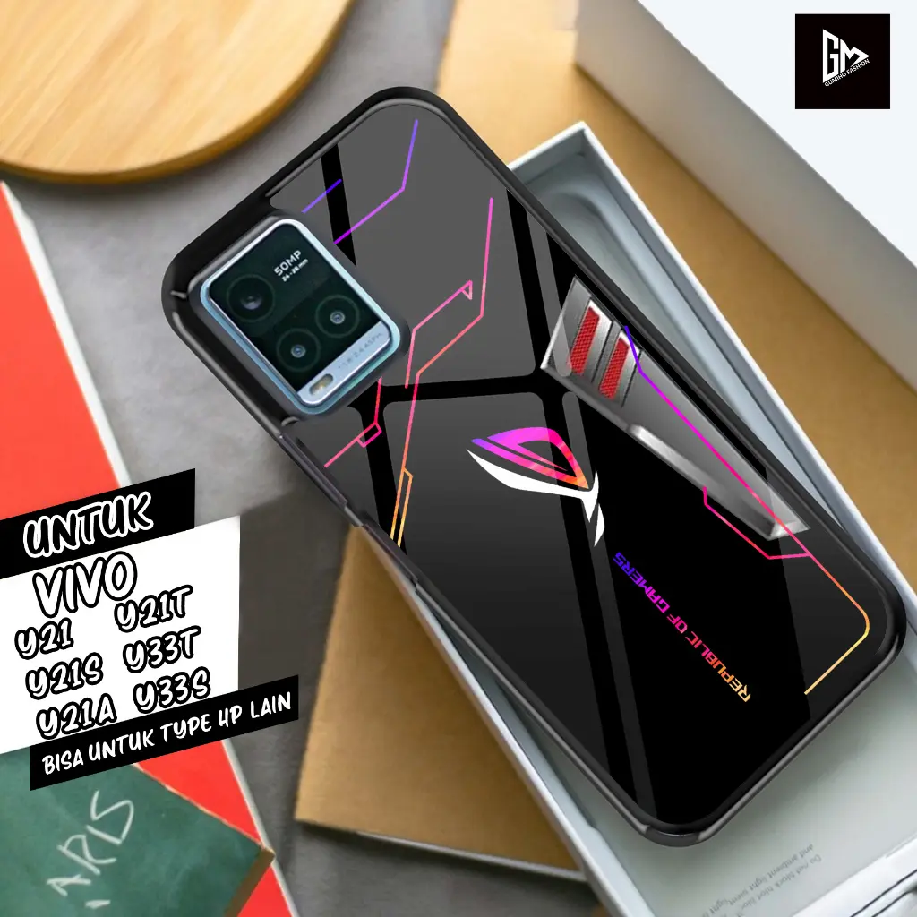 Case Kilau Glossy V*VO Y21/ Y21A / Y21S / Y21T / Y33S / Y33T Terbaru Fashion Casing ROG - Pelindung Hp Hardcase Softcase Temrurah bisa COD