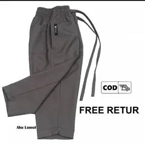 celana sirwal pria bahan tebal/celana sirwal pria dewasa/celana pangsi/celana cingkrang/celana solat/daleman sarung/celana komprang Polos Muslim