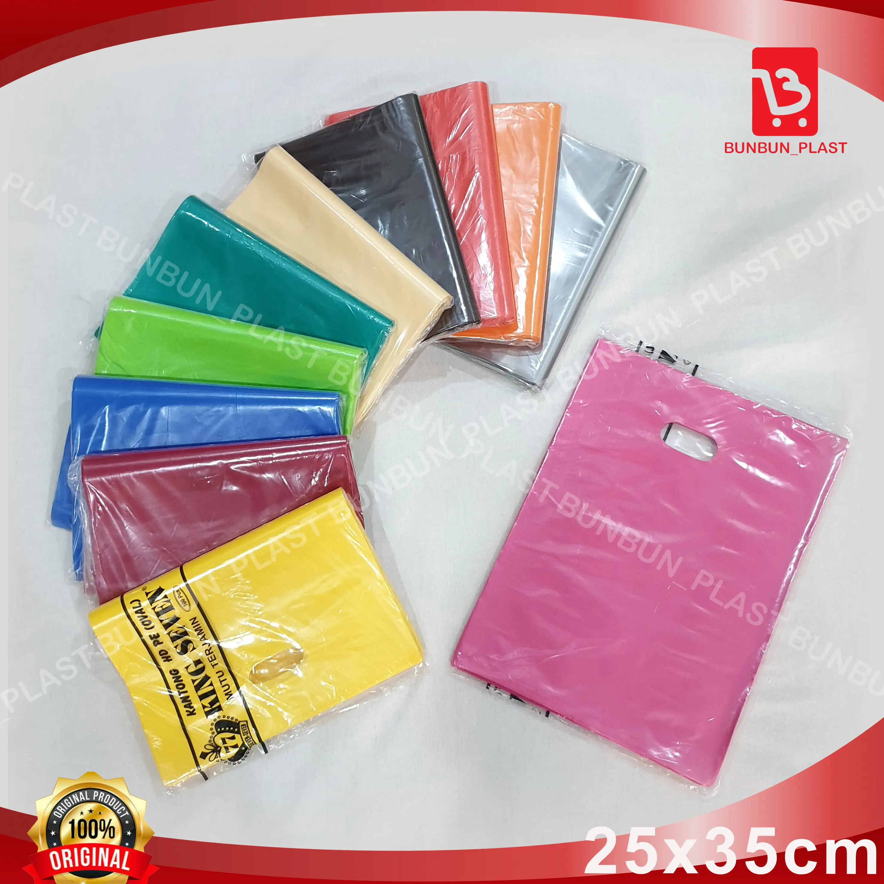 Plastik HD Pond Oval Polos 25x35/Plastik Packing Olshop/Shopping Bag Plastik-KING SEVEN Belanja