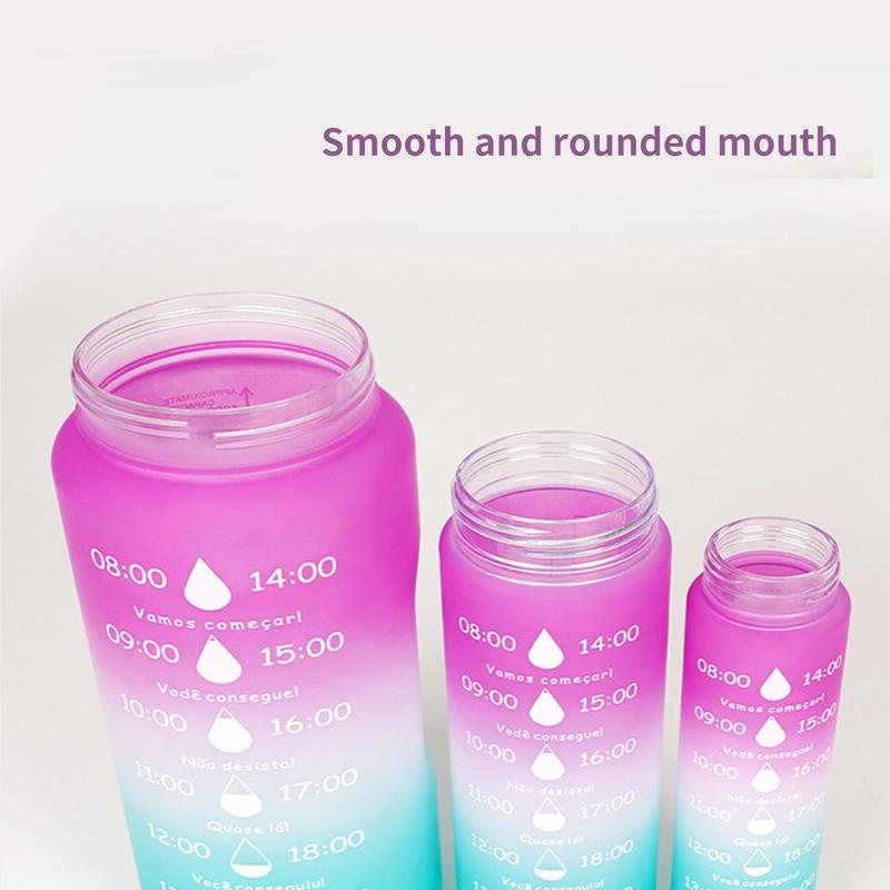 Bình Nước Thể Thao, 3 Cái / Bộ, Có Ống Hút, Dành Cho Nam Và Nữ, Thích Hợp Cho Thể Dục, Ngoài Trời, Nước Lạnh, Có Điểm Đánh Dấu Thời Gian, Cốc Uống Nước 6