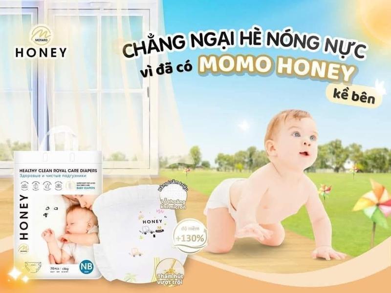   1b mẫu mới   Bỉm Honey Chính Hãng Siêu Mềm Mại Thoáng Khí quần dán đủ size S,M,L,XL,XXL,XXXL Cho Bé 