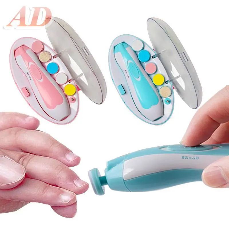 Electric Baby Nail File Clippers Trimmer Toddler Toes Nails Care Set Nail Polish Nail Cutter