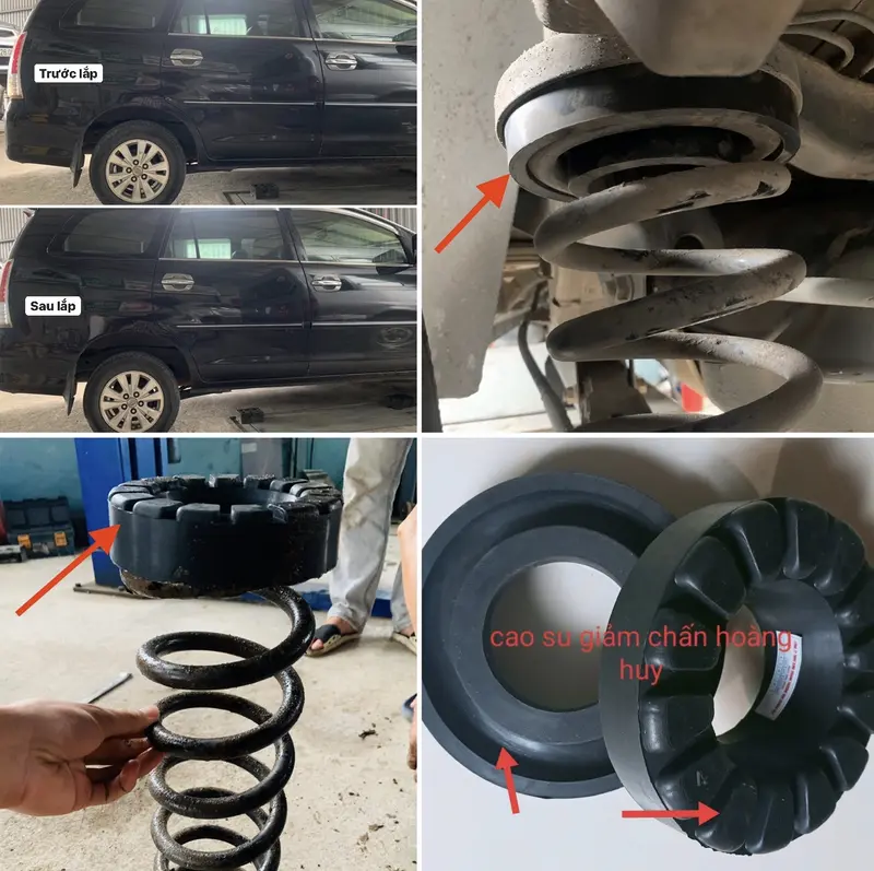 Xe Innova,Fortuner _ phụ tùng ô tô cao su giảm chấn/giảm xóc hỗ trợ nâng gầm chống xệ gầm kịch gầm (Hoàng Huy) Phụ Kiện 7