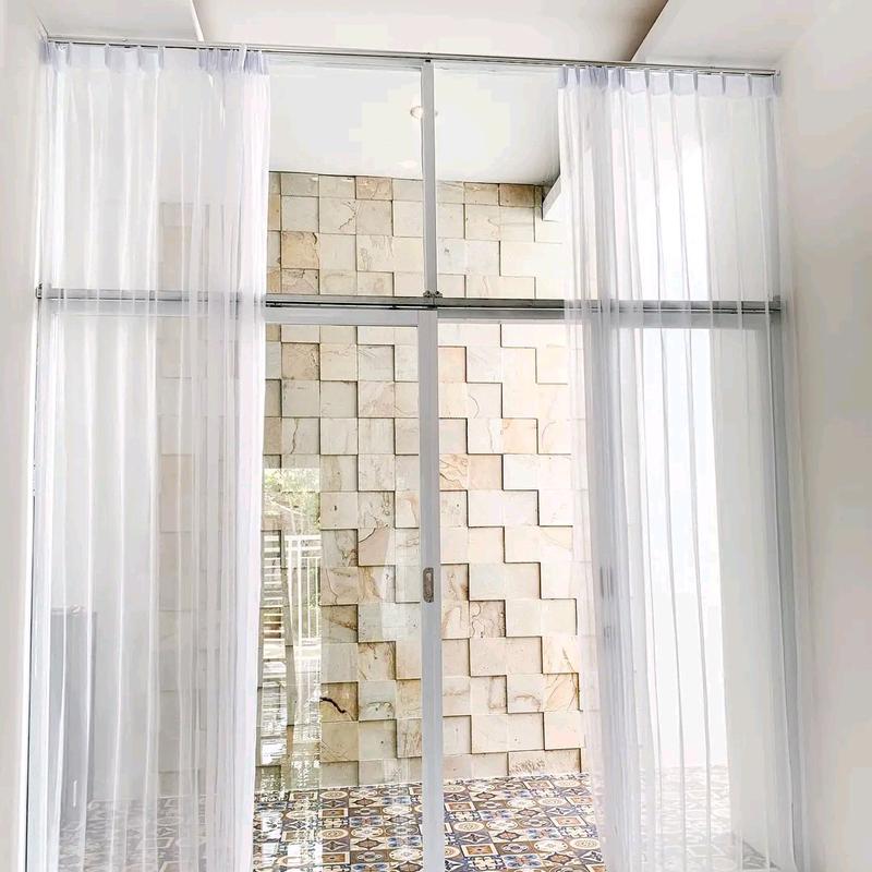Vitrase Putih Polos Import Dalaman Gorden Panjang 3 Meter 350 4 meter Curtain Plisket Kain 6