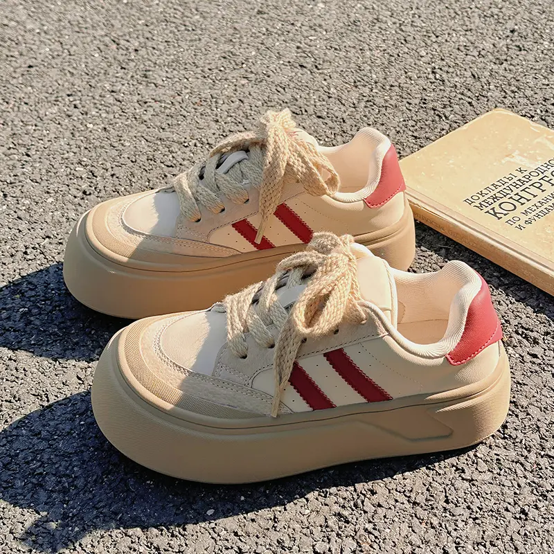 Giày Thể Thao Sneaker Nữ Ulzzang Buộc Dây Đế Dày Bánh Mì Phong Cách Hàn Quốc - GS12 Shoes