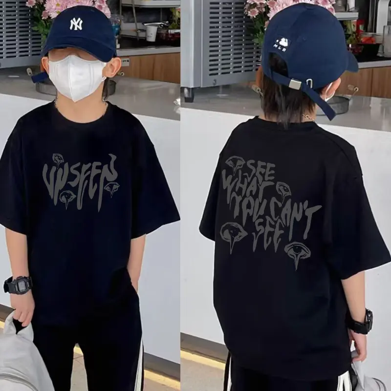 NASA IDOL Kids T-shirt Atasan Baju Kaos Anak Laki Laki Hitam Lengan Pendek Distro Keren Premium(6-13 THN) K092 Fashion