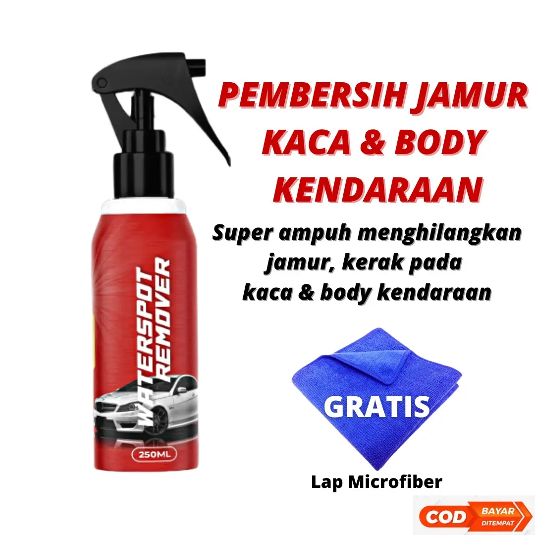 Pembersih Jamur Kaca dan Body Mobil | Pembersih Kerak Body Mobil Motor | WATERSPOT REMOVER Kendaraan