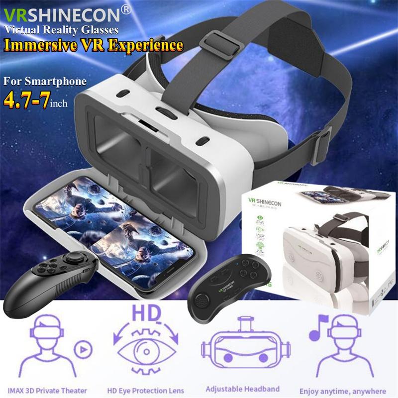 G15 IMAX Giant Screen Virtual Reality Glasses HD 3D Movie Google Cardboard Box VR Helmet for 4.7 7" Phone,Support Game Joystick