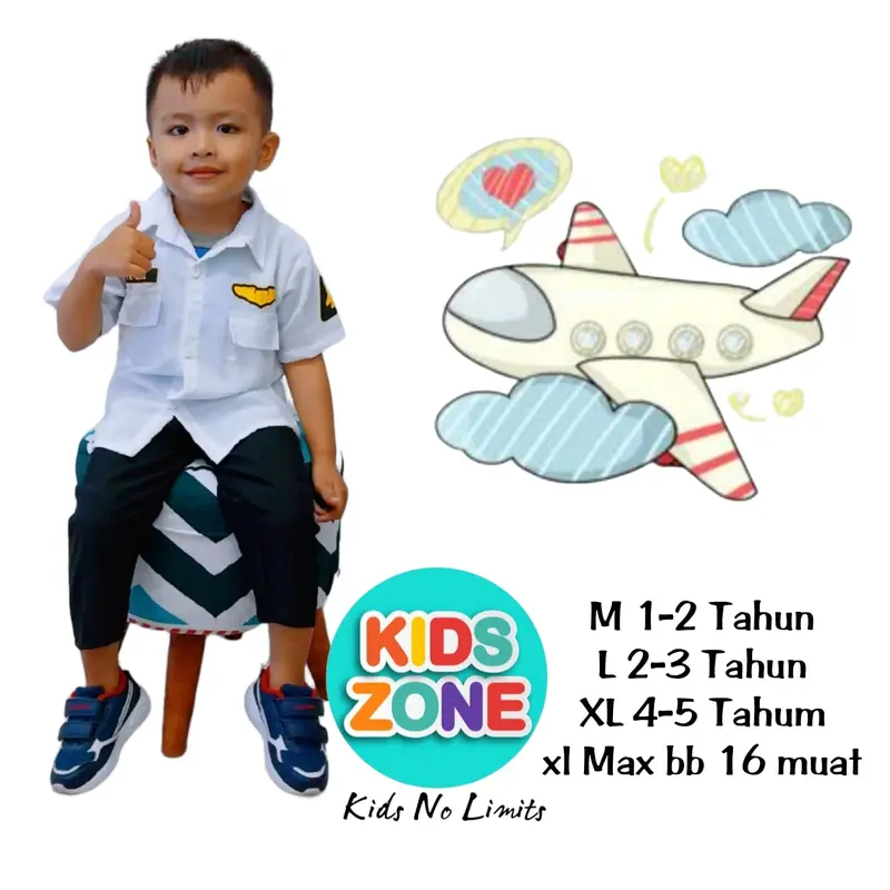 BAJU PILOT ANAK/SERAGAM PILOT ANAK/BAJU PILOT ANAK LAKI LAKI 0